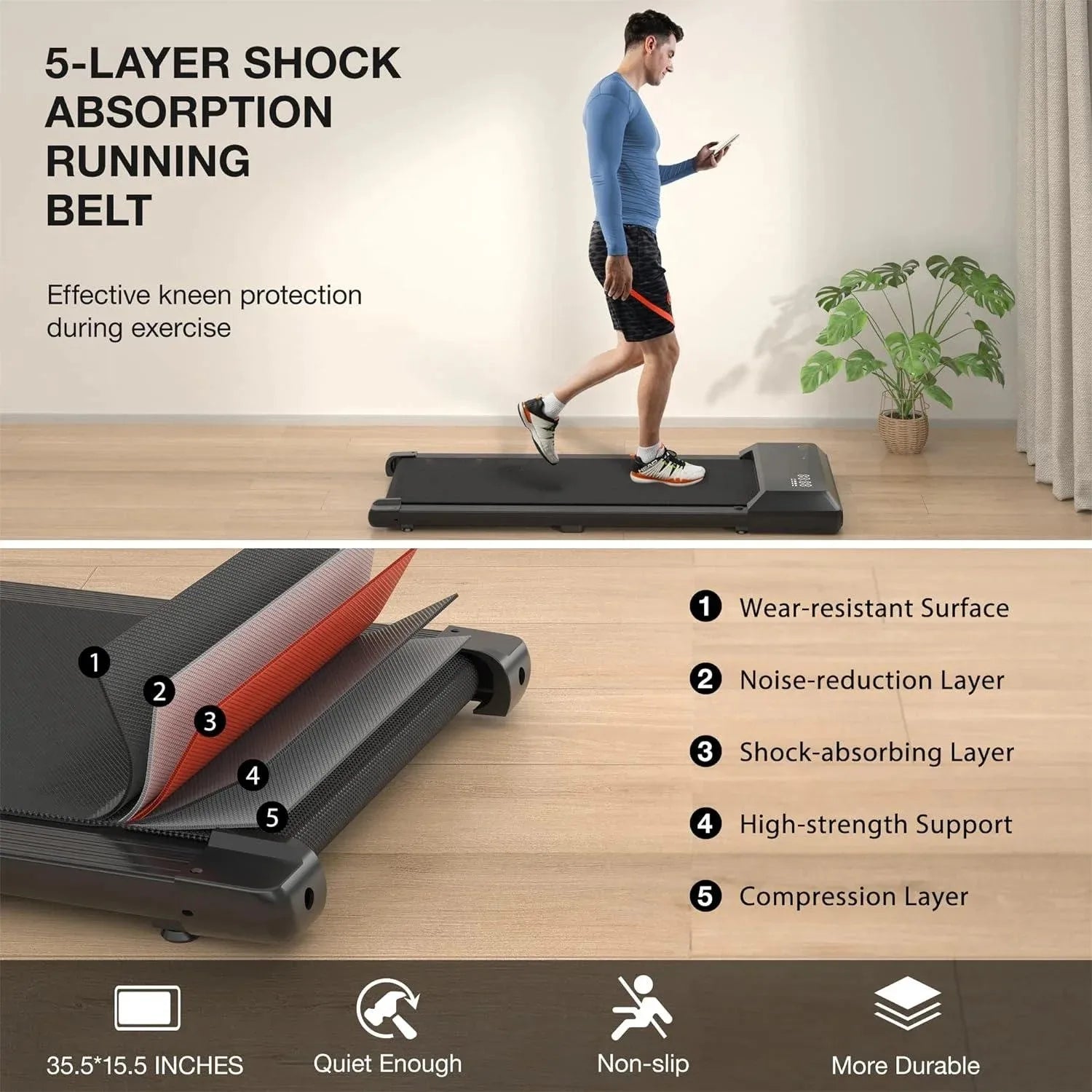 Walking Pad Treadmill  for Home&Office under Desk 